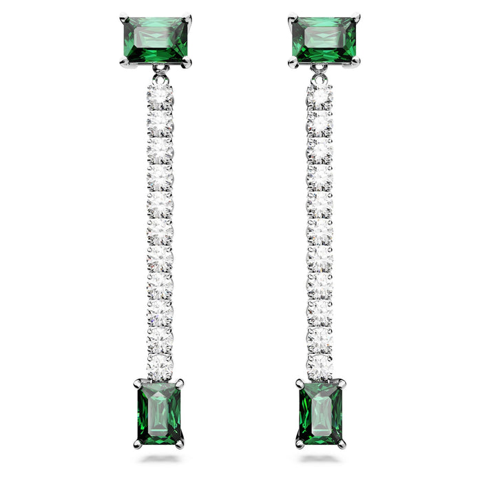 Swarovski Matrix Green Drop Earrings