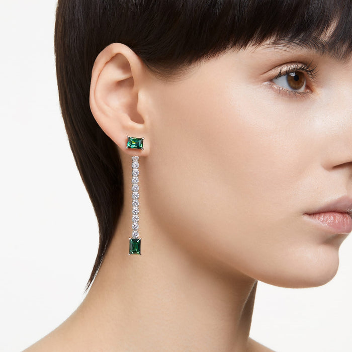 Swarovski Matrix Green Drop Earrings