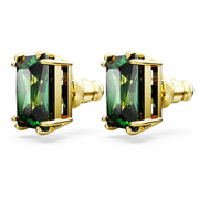 Swarovski Matrix Green Rectangle Stud Earrings
