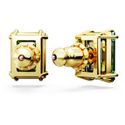 Swarovski Matrix Green Rectangle Stud Earrings