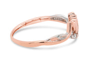 Two Tone Rose Gold Diamond Mom Ring