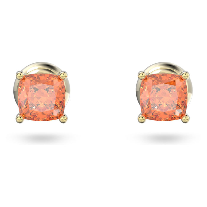Swarovski Stilla Stud Earrings: Orange