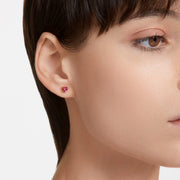 Swarovski Stilla Stud Earrings: Red Heart