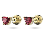 Swarovski Stilla Stud Earrings: Red Heart