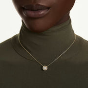 Swarovski Una Angelic Dancing Stone Yellow Gold Tone Pendant Necklace