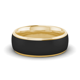Bogart's 8MM Black Tungsten Inlay Men's Wedding Band