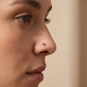 14KT Yellow Gold Ball Straight Nose Pin Stud