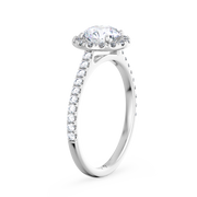 Floating Halo Diamond Engagement Ring
