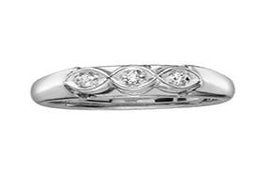 White Gold Twist Diamond Wedding Band