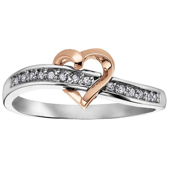 Two Tone Heart Promise Ring