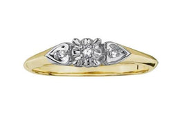 .03CT Diamond Ring: Yellow Gold