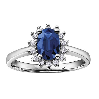 .14CT Diamond & Sapphire "Diana" Ring