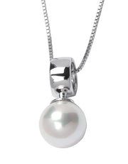 Elle Sterling Silver Pearl Drop Necklace