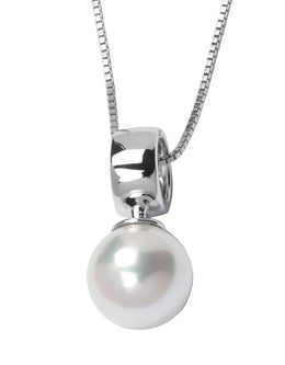 Elle Sterling Silver Pearl Drop Necklace