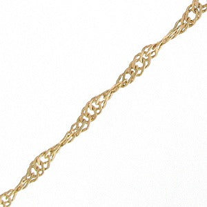 2mm 10KT Yellow Gold Singapore Chain