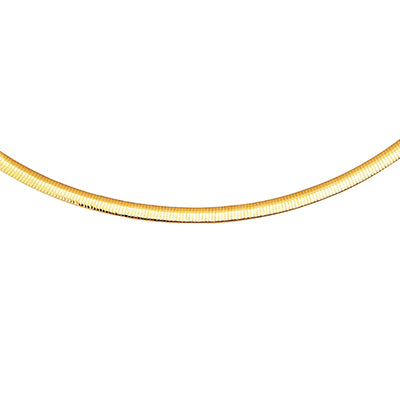 14KT Yellow Gold 5mm Reversible Omega Chain