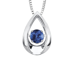 Sapphire Pulse White Gold Necklace