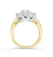 .50CT Bogart's Royal Trinity Ring: Yellow Gold