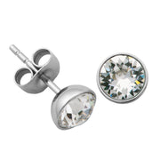 Steelx Stainless Steel CZ Stud Earrings