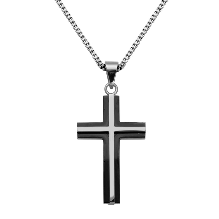 Steelx Men's Stainless Steel Cross Necklace