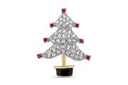 Crystal Christmas Tree Brooch