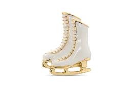 White Skates Brooch