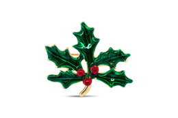 Red Holly Brooch