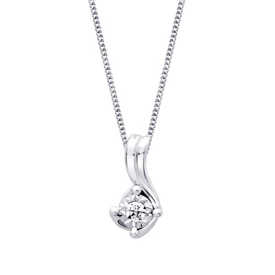 .0035CT Diamond Wave Necklace