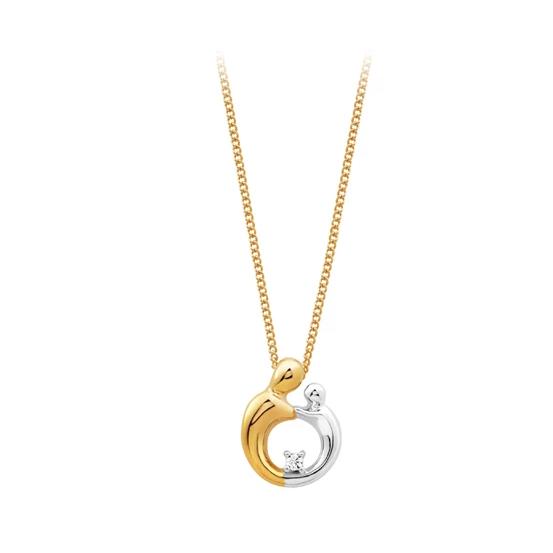 .015CT Mother & Child Necklace