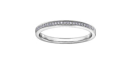 .08CT White Gold Diamond Wedding Band