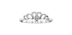 Heart Promise Ring. The ring features a heart with a ripple effect with a small diamond in the center.