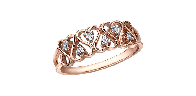 .06CT Infinite Hearts Diamond Ring