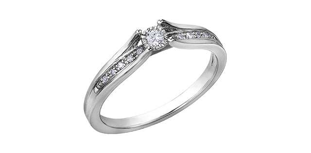 .10CT Diamond Ring: White Gold