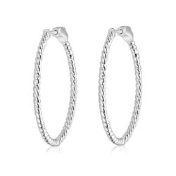 Hoop Earrings: Sterling Silver