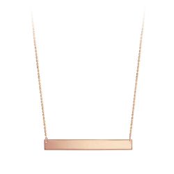 10KT Rose Gold Bar Necklace