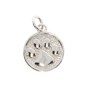 Casablanca Petite Paw Print Sterling Silver Dog Pendant