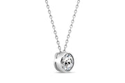Casablanca Crystal Drop Sterling Silver Necklace: Clear