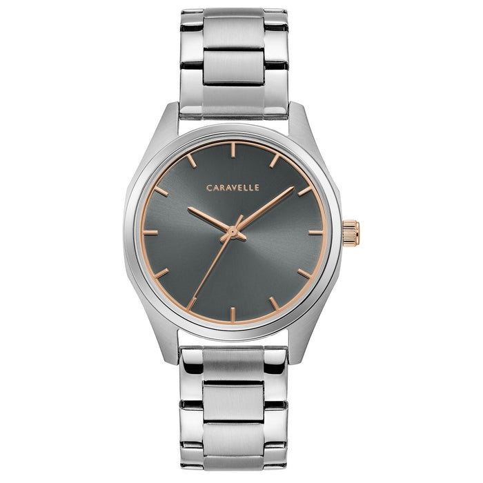 Caravelle Ladie's Watch: Silver & Grey