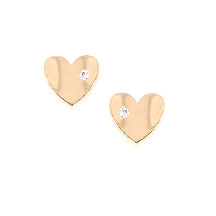 Heart Earrings: Rose Gold