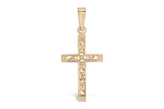 Yellow Gold Pattern Cross