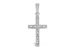 White Gold Pattern Cross