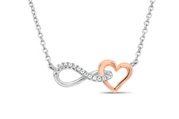 Casablanca Two-Tone Sterling Silver Infinity Heart Necklace