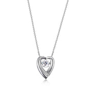 Elle Dancing Heart Sterling Silver Necklace