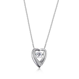 Elle Dancing Heart Sterling Silver Necklace