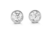 White Gold Children's CZ Earrings