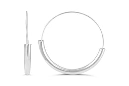 10KT White Gold Hoop Earrings