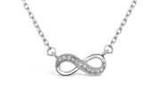 Casablanca Sterling Silver Infinity CZ Necklace