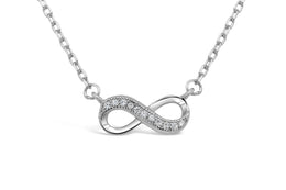 Casablanca Sterling Silver Infinity CZ Necklace