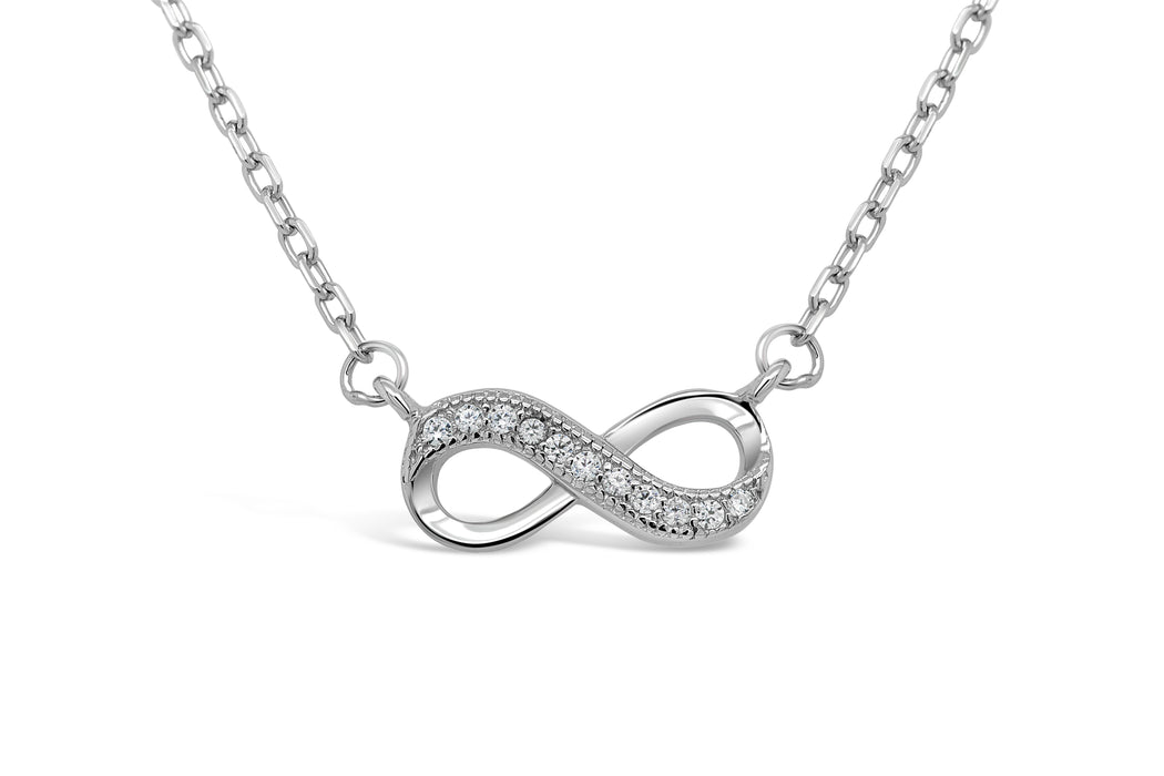 Casablanca Sterling Silver Infinity CZ Necklace