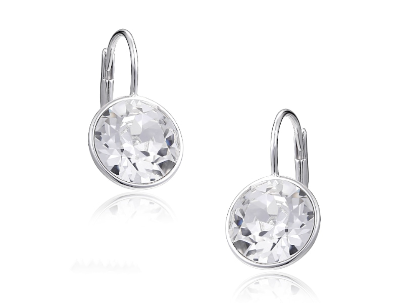 Sterling Silver Flora Mini Clear Drop Earrings